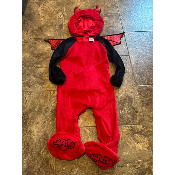 Spirit Halloween Little Devil Costume Outfit Red Black 18-24M Toddler - Picture 1 of 4